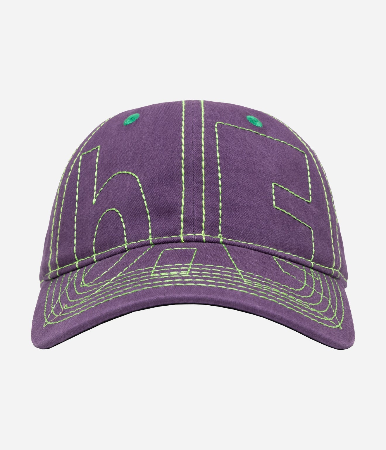 b.Eautiful "Vapor Low Profile Hat" Washed Purple / Lime - WEAREALLANIMALS