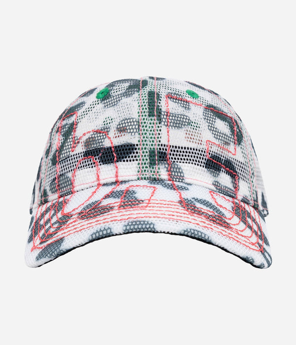 b.Eautiful "Vapor Low Profile Hat" White Leopard Mesh / Hot Pink - WEAREALLANIMALS