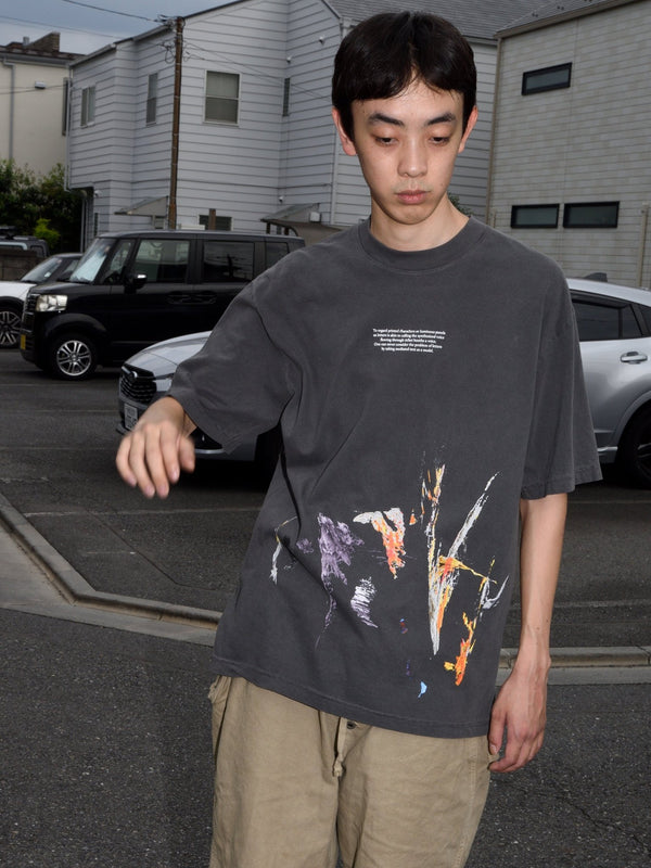 b.Eautiful x Heijiro Yagi "untitled.2668 T-Shirt" Vintage Black - WEAREALLANIMALS