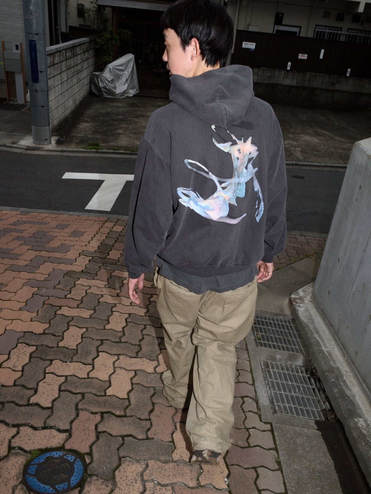 b.Eautiful x Heijiro Yagi "untitled.2680 Hoodie" Vintage Black - WEAREALLANIMALS