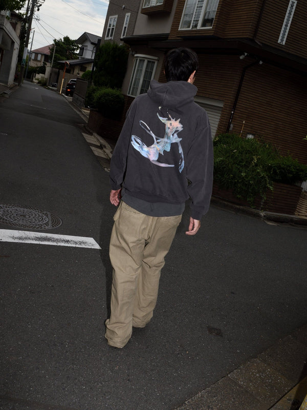 b.Eautiful x Heijiro Yagi "untitled.2680 Hoodie" Vintage Black - WEAREALLANIMALS