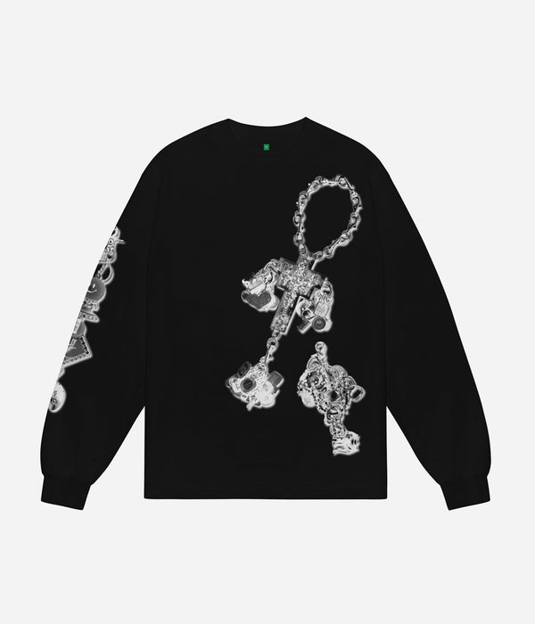 b.Eautiful x LEO GON’DO "Chains LS Shirt" Black - WEAREALLANIMALS