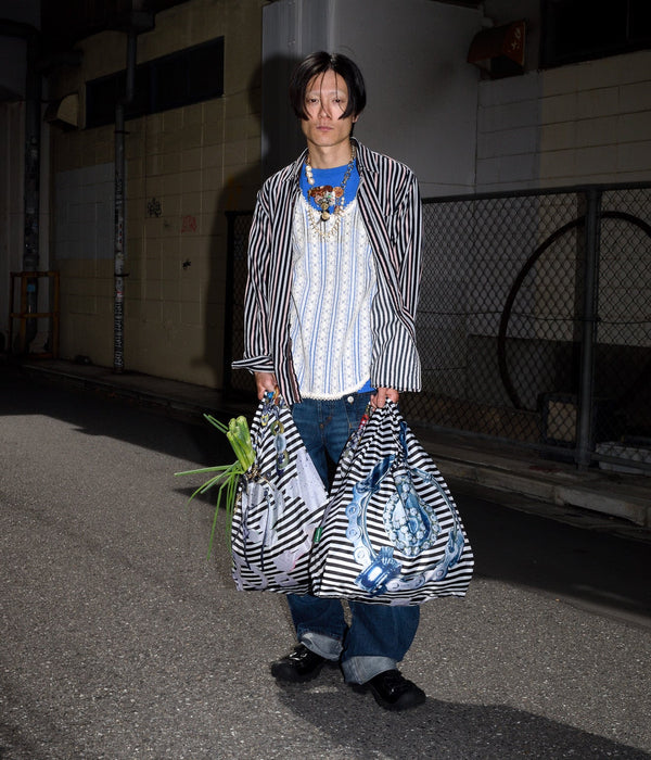 b.Eautiful x LEO GON’DO "Chains Reusable Bag Standard" Black / White - WEAREALLANIMALS
