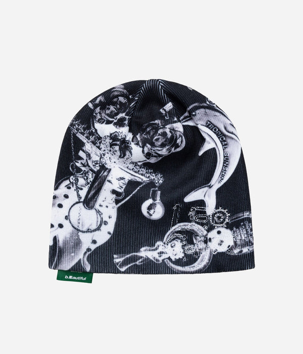 b.Eautiful x LEO GON’DO "Layer Beanie" Black - WEAREALLANIMALS