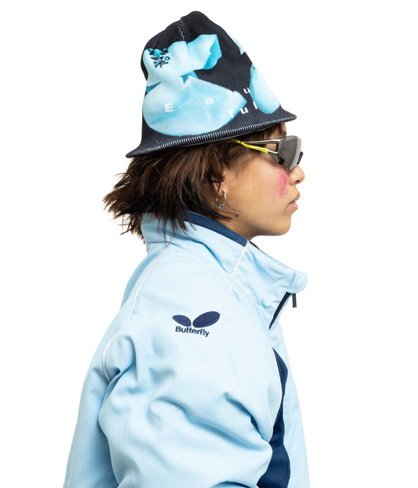 b.Eautiful x LTTT "Burst Beanie" Black / Light Blue - WEAREALLANIMALS