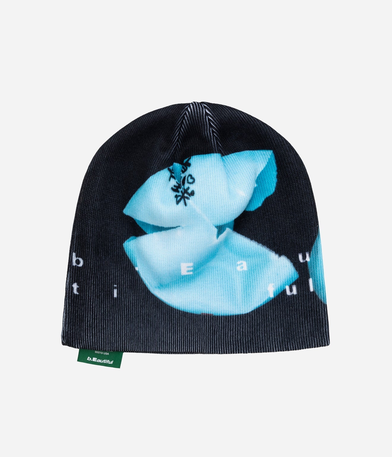 b.Eautiful x LTTT "Burst Beanie" Black / Light Blue - WEAREALLANIMALS