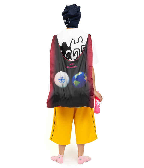 b.Eautiful x LTTT "Globe Reusable Bag XL" Black / Green - WEAREALLANIMALS