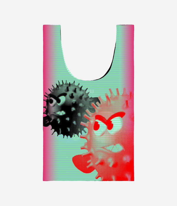 b.Eautiful x LTTT "Globe Reusable Bag XL" Black / Green - WEAREALLANIMALS