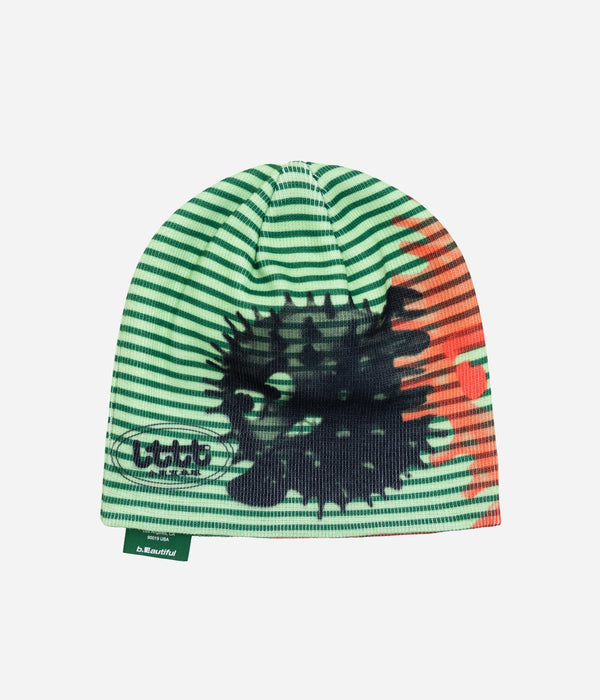 b.Eautiful x LTTT "Puffy Fish Beanie" Lime / Red - WEAREALLANIMALS