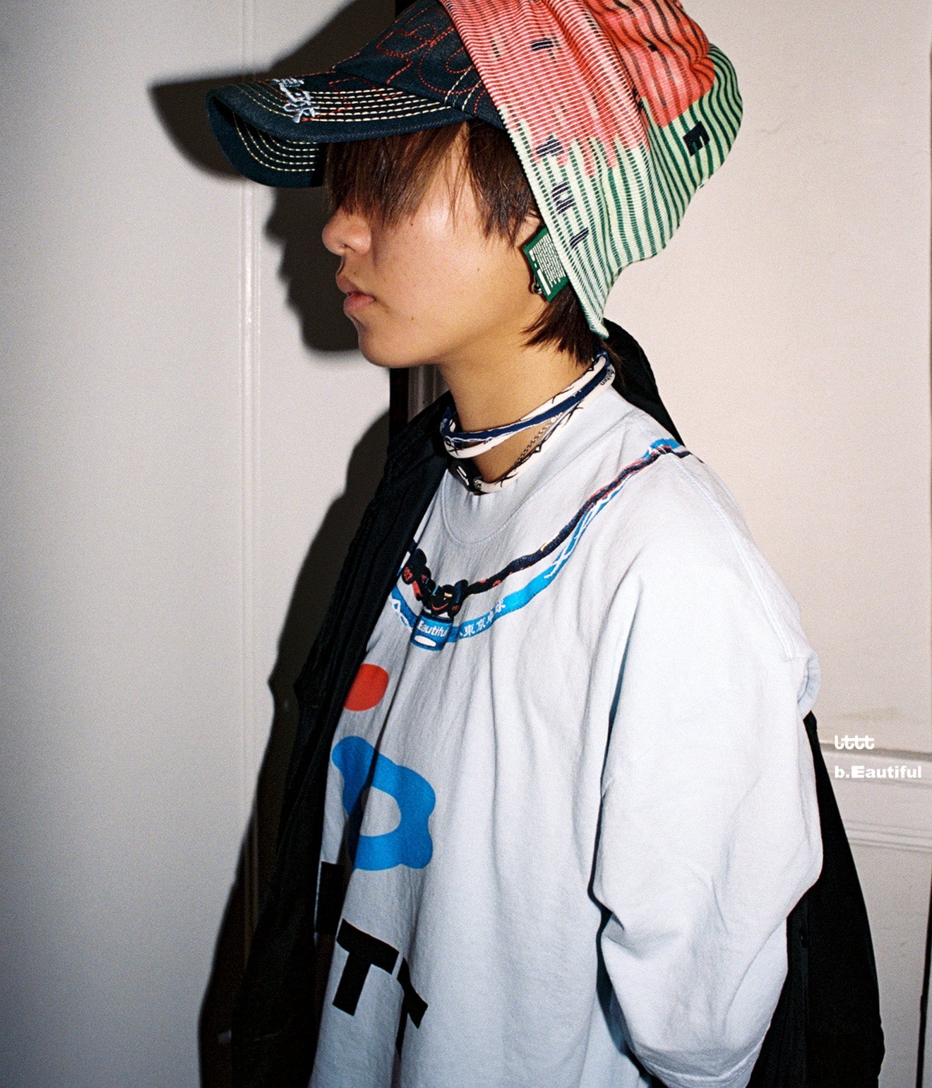 b.Eautiful x LTTT "Puffy Fish Beanie" Lime / Red - WEAREALLANIMALS