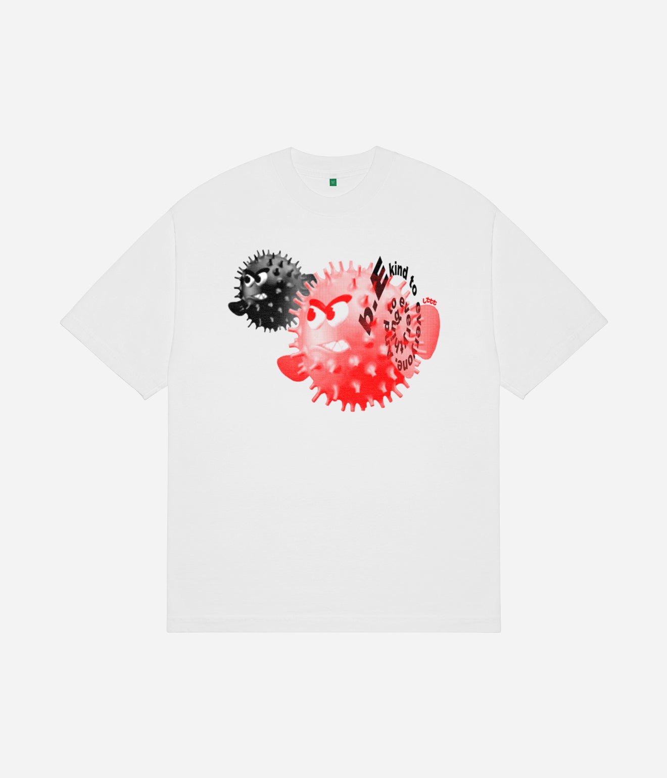 b.Eautiful x LTTT "Puffy Fish T-Shirt" White - WEAREALLANIMALS