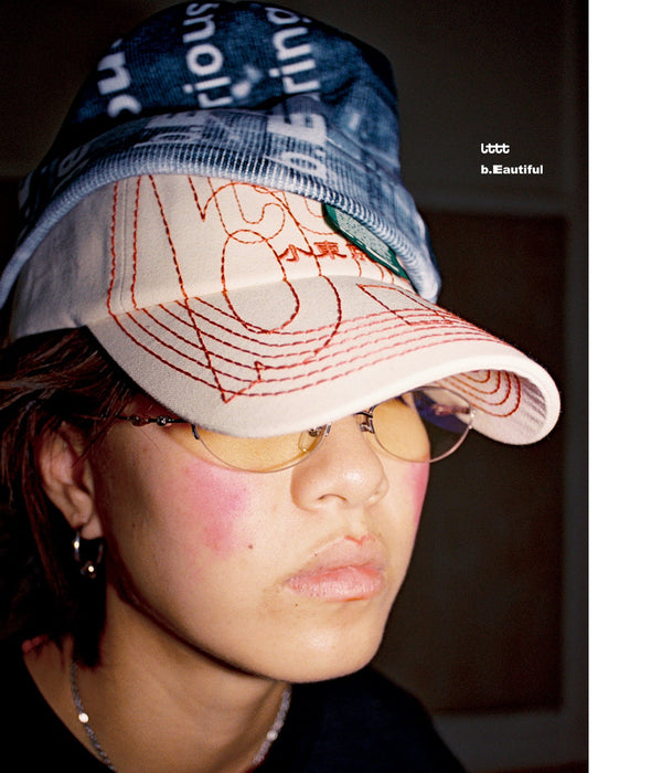 b.Eautiful x LTTT "Vapor Hat" Natural / Red - WEAREALLANIMALS