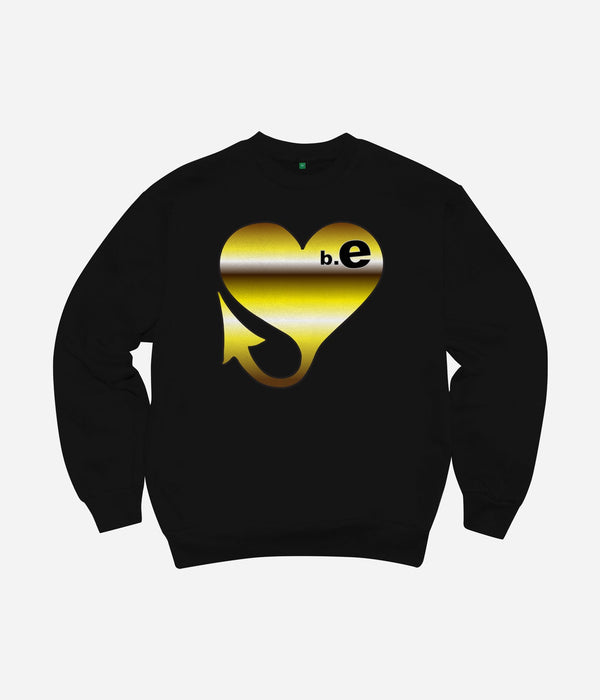 b.Eautiful x Sara Yukiko Mon "b.e Bad Crewneck Sweatshirt" Black - WEAREALLANIMALS