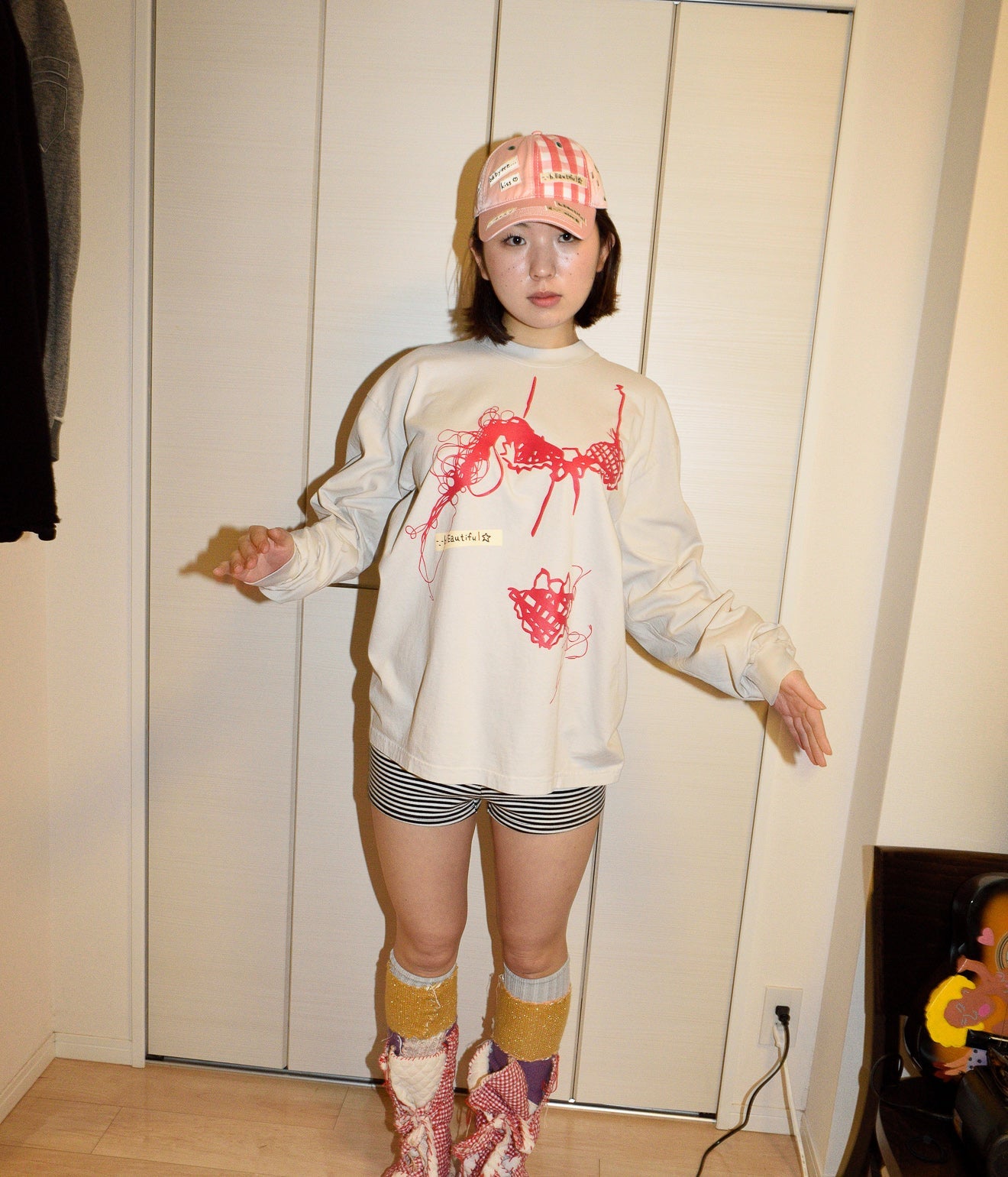 b.Eautiful x Shoma Mitani "Bikini LS Shirt" Cement - WEAREALLANIMALS