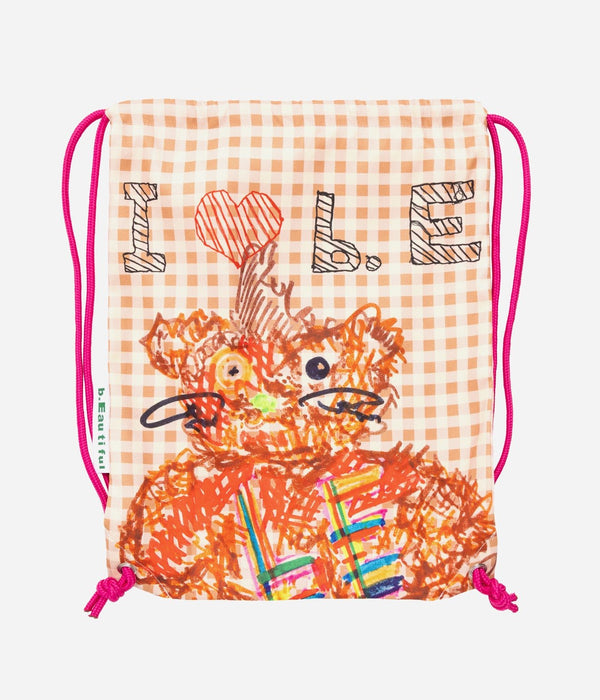 b.Eautiful x Shoma Mitani "Drawstring Bag" Pink / Brown - WEAREALLANIMALS