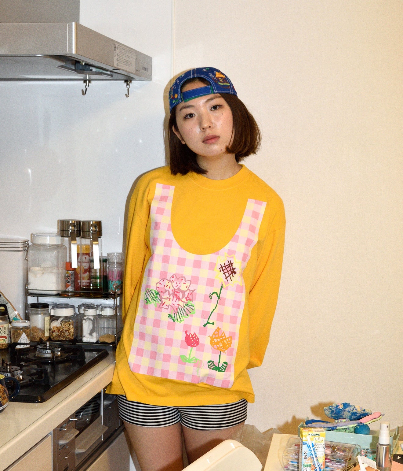 b.Eautiful x Shoma Mitani "Flower Bag LS Shirt" Gold - WEAREALLANIMALS