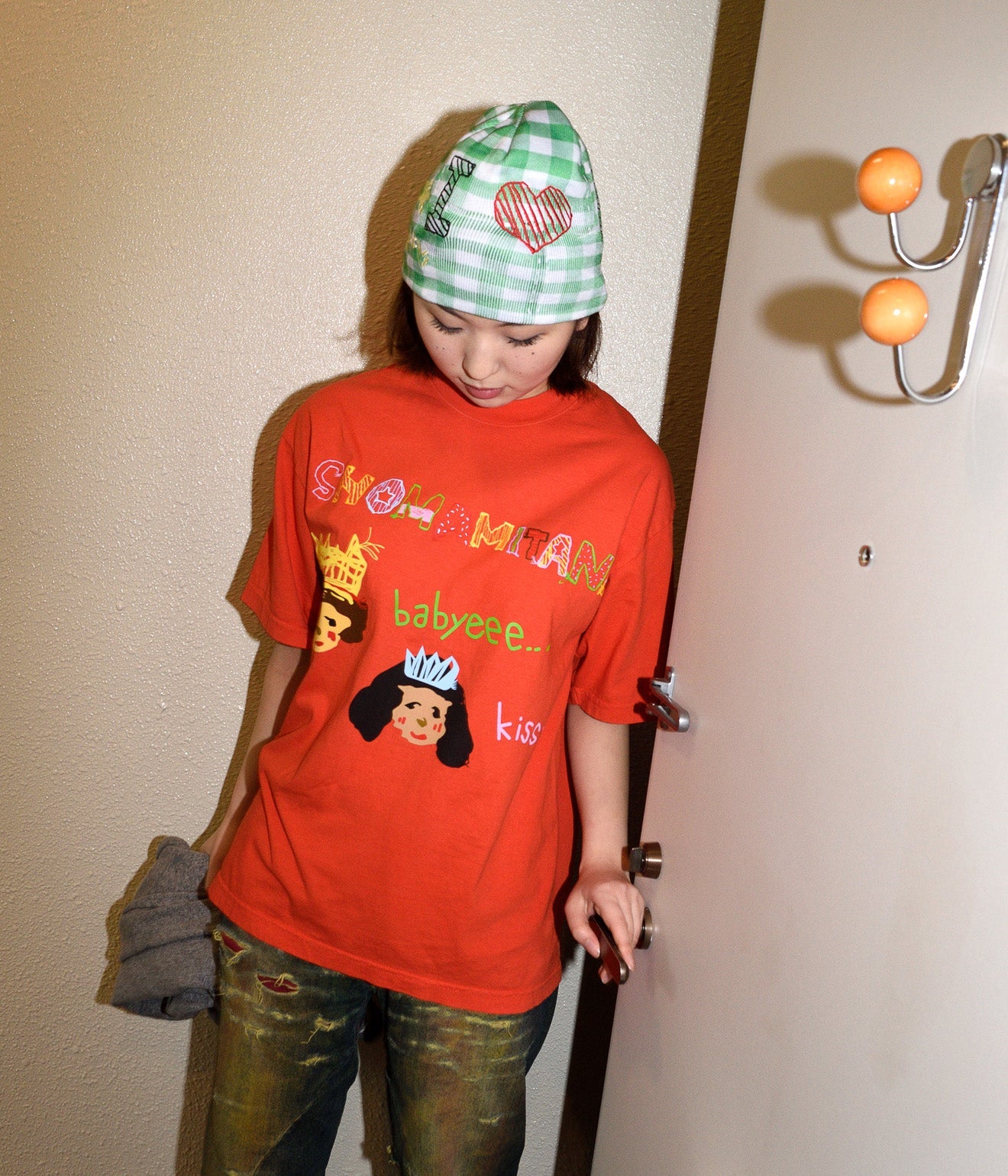 b.Eautiful x Shoma Mitani "Kiss T-Shirt" Bright Orange - WEAREALLANIMALS