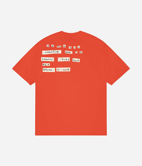 b.Eautiful x Shoma Mitani "Kiss T-Shirt" Bright Orange - WEAREALLANIMALS
