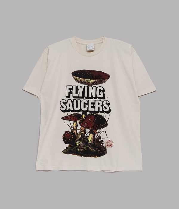 CRTFD "FLYING SAUCERS TEE" NATURAL - WEAREALLANIMALS