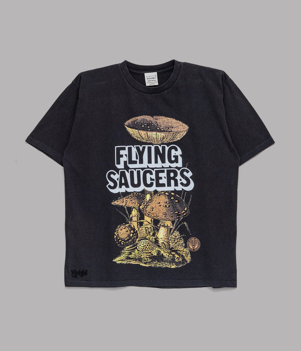 CRTFD "FLYING SAUCERS TEE" VINTAGE BLACK - WEAREALLANIMALS