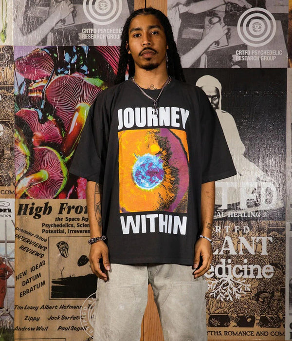 CRTFD "JOURNEY WITHIN TEE" VINTAGE BLACK - WEAREALLANIMALS