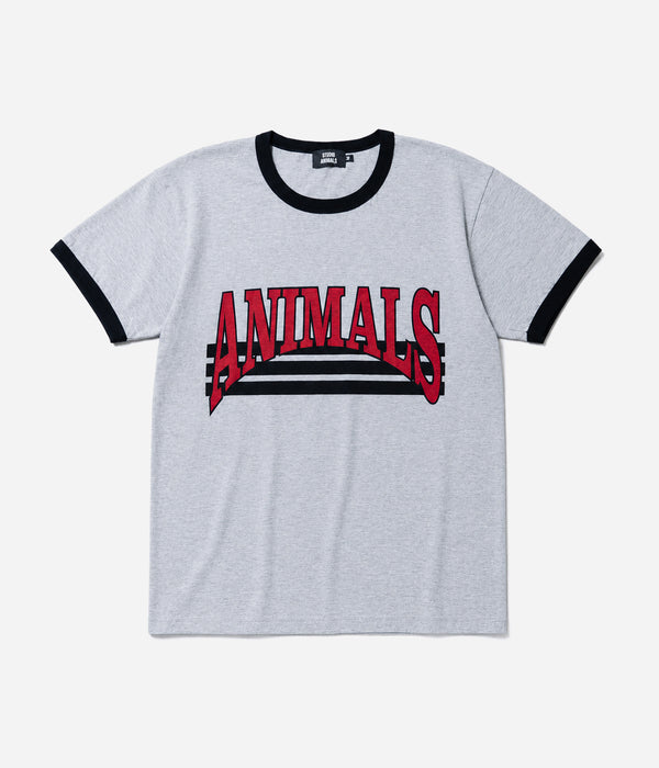 STUDIO ANIMALS “Curved Arch Logo” S/S T-Shirt Grey / Black