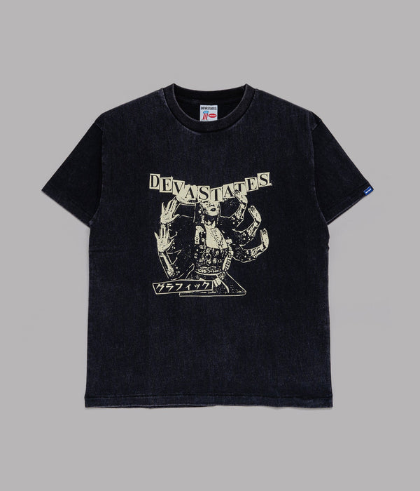 DEVÁ STATES "FUZZ T-Shirt" Washed Black - WEAREALLANIMALS