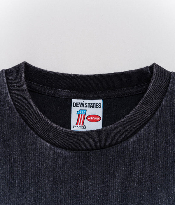 DEVÁ STATES "FUZZ T-Shirt" Washed Black - WEAREALLANIMALS