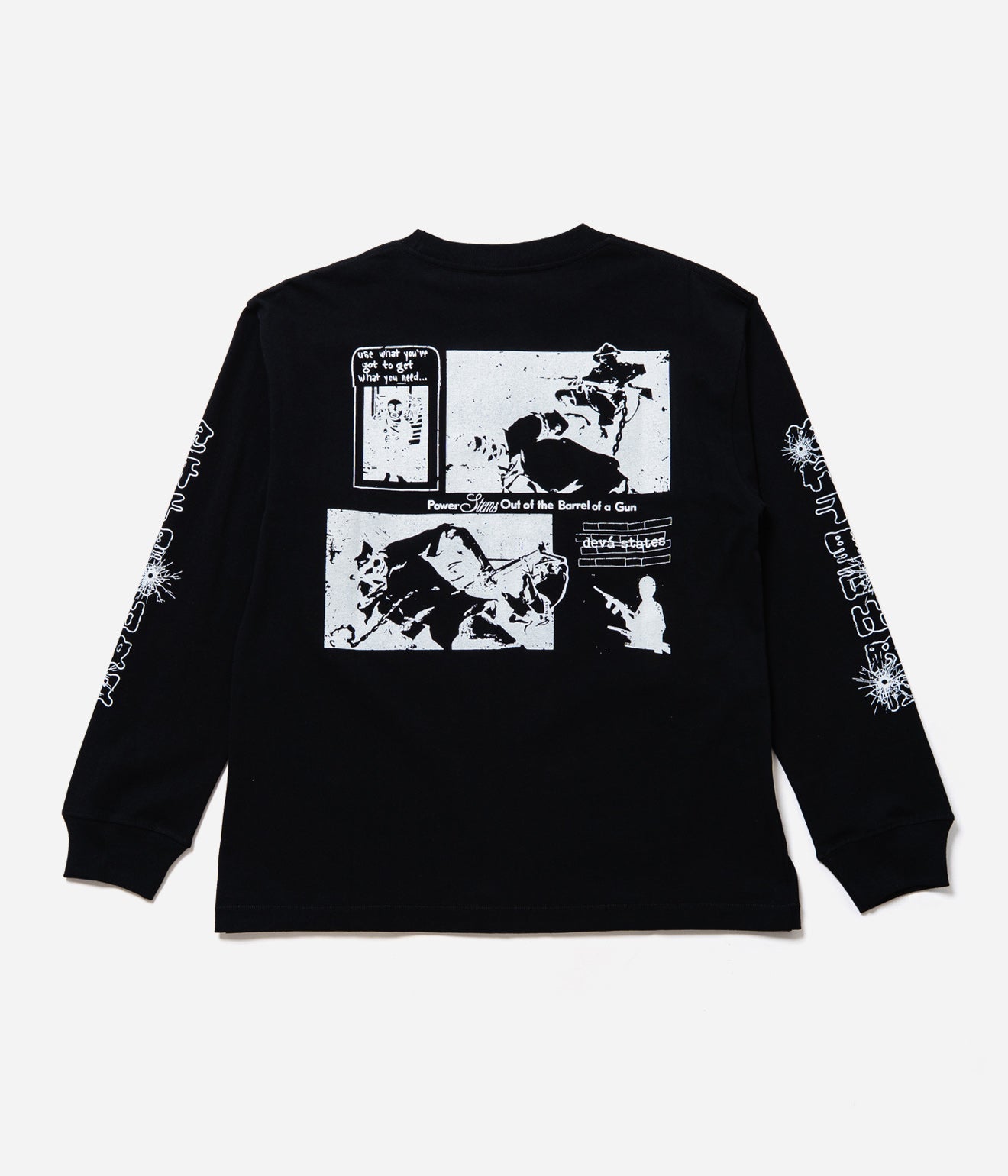 DEVÁ STATES "GFX L/S Tshirt - DEFUNCT" Black - WEAREALLANIMALS