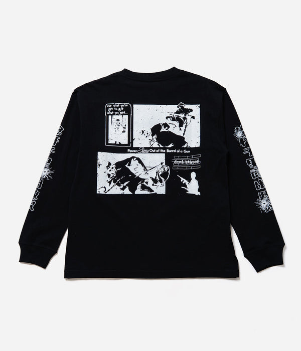 DEVÁ STATES "GFX L/S Tshirt - DEFUNCT" Black - WEAREALLANIMALS