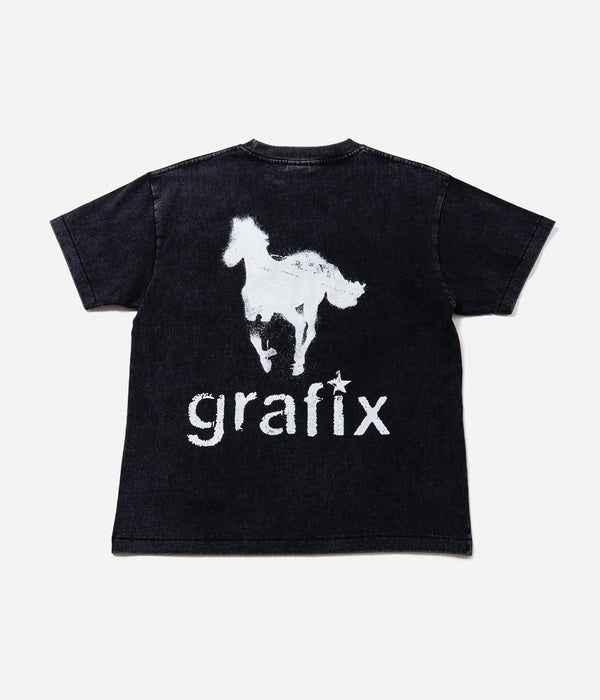 DEVÁ STATES "GFX Tshirt - DASH" Washed Black - WEAREALLANIMALS