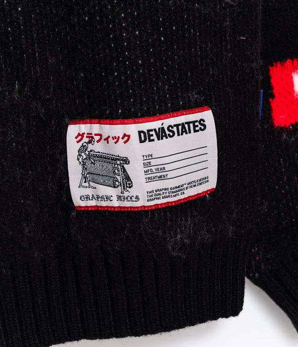 DEVÁ STATES "LYDON Brushed Knitted Sweater" Black - WEAREALLANIMALS