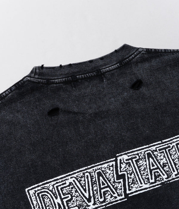 DEVÁ STATES "S/S Tshirt - MORTAR" Washed Black - WEAREALLANIMALS
