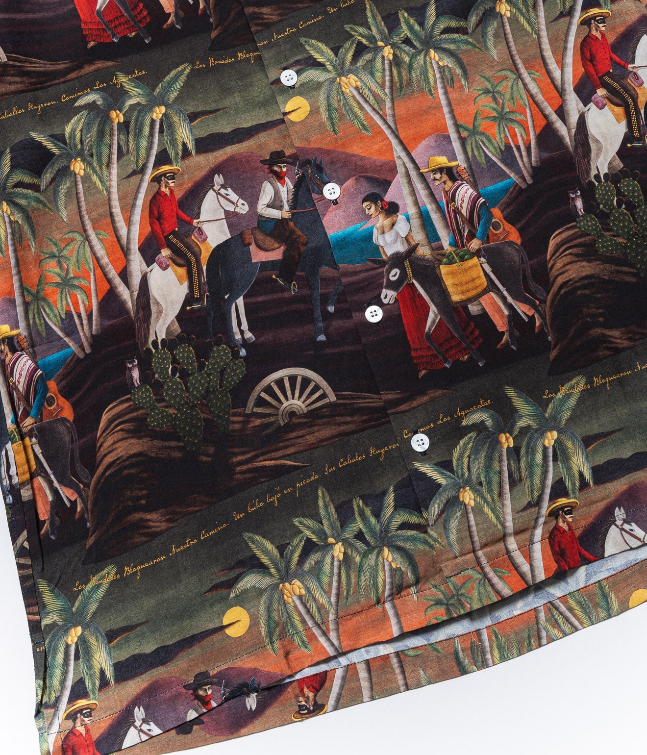ENDLESS JOY "BANDITO REPEAT BOTTLE GREEN SHORT SLEEVE SHIRT" - WEAREALLANIMALS