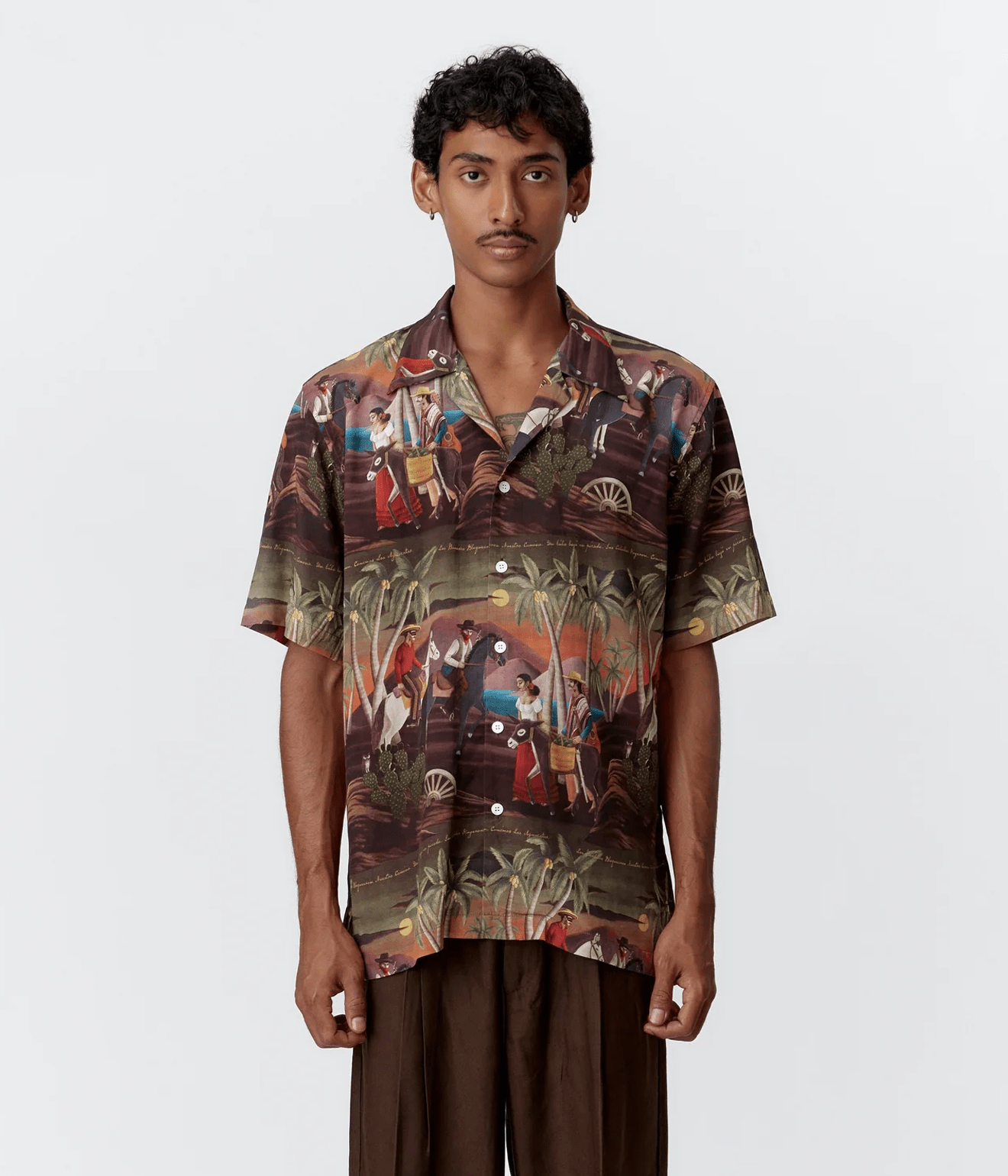 ENDLESS JOY "BANDITO REPEAT BOTTLE GREEN SHORT SLEEVE SHIRT" - WEAREALLANIMALS