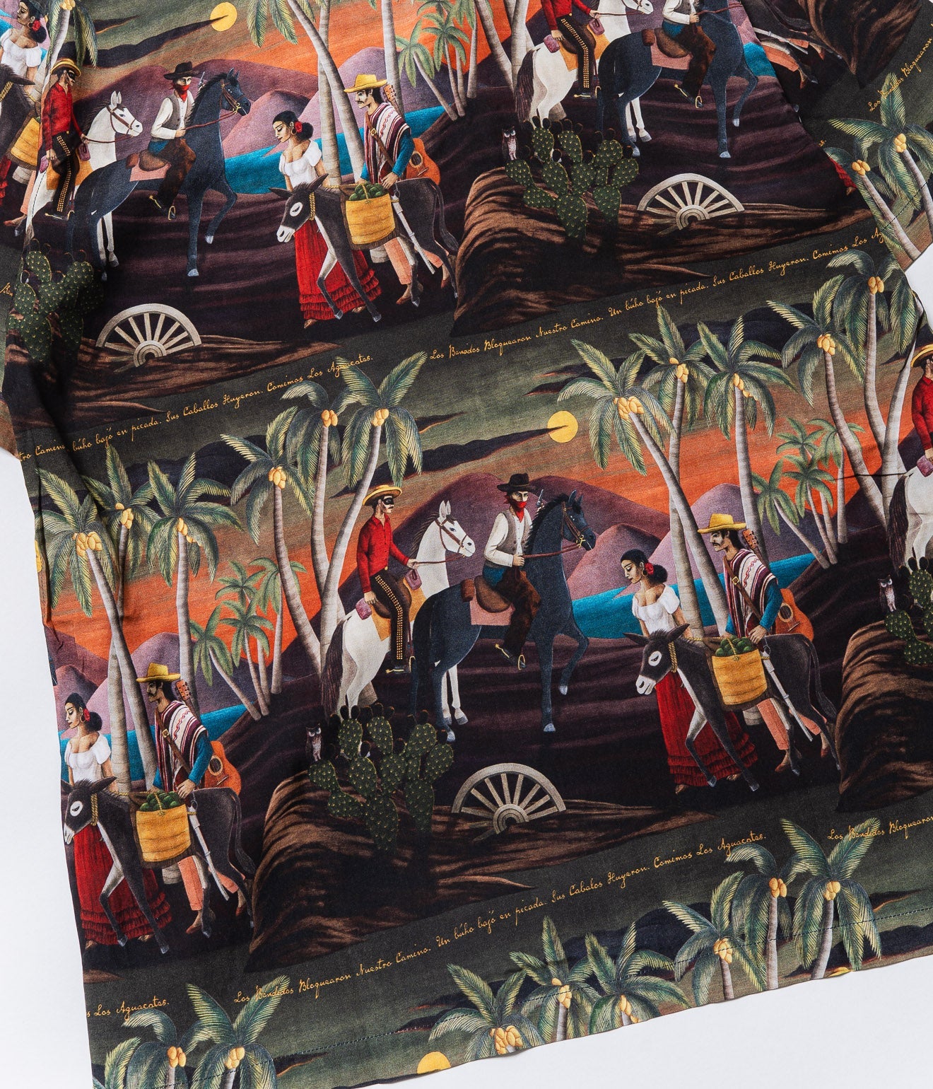 ENDLESS JOY "BANDITO REPEAT BOTTLE GREEN SHORT SLEEVE SHIRT" - WEAREALLANIMALS