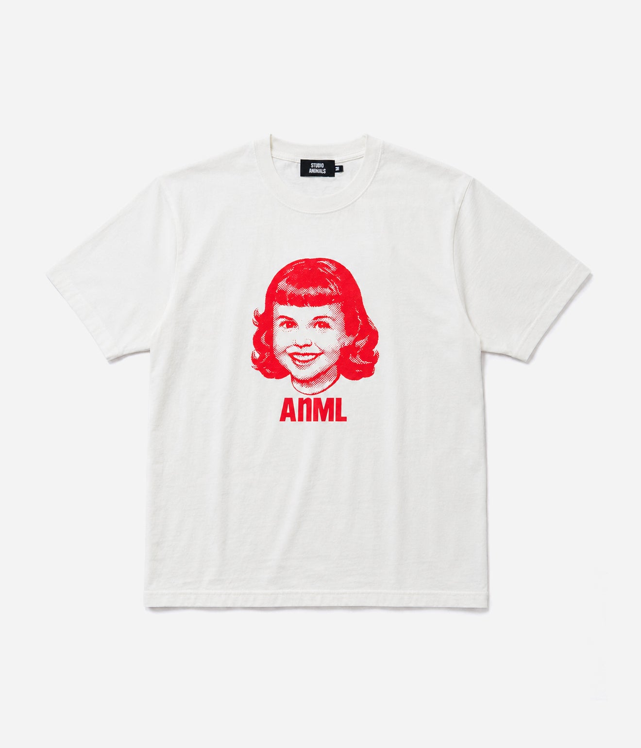 STUDIO ANIMALS “Girl” S/S T-Shirt Natural