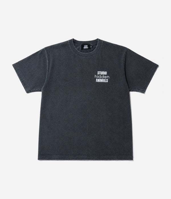 STUDIO ANIMALS × Studio-hidden “HOW TO MAKE” S/S T-Shirt Faded Black