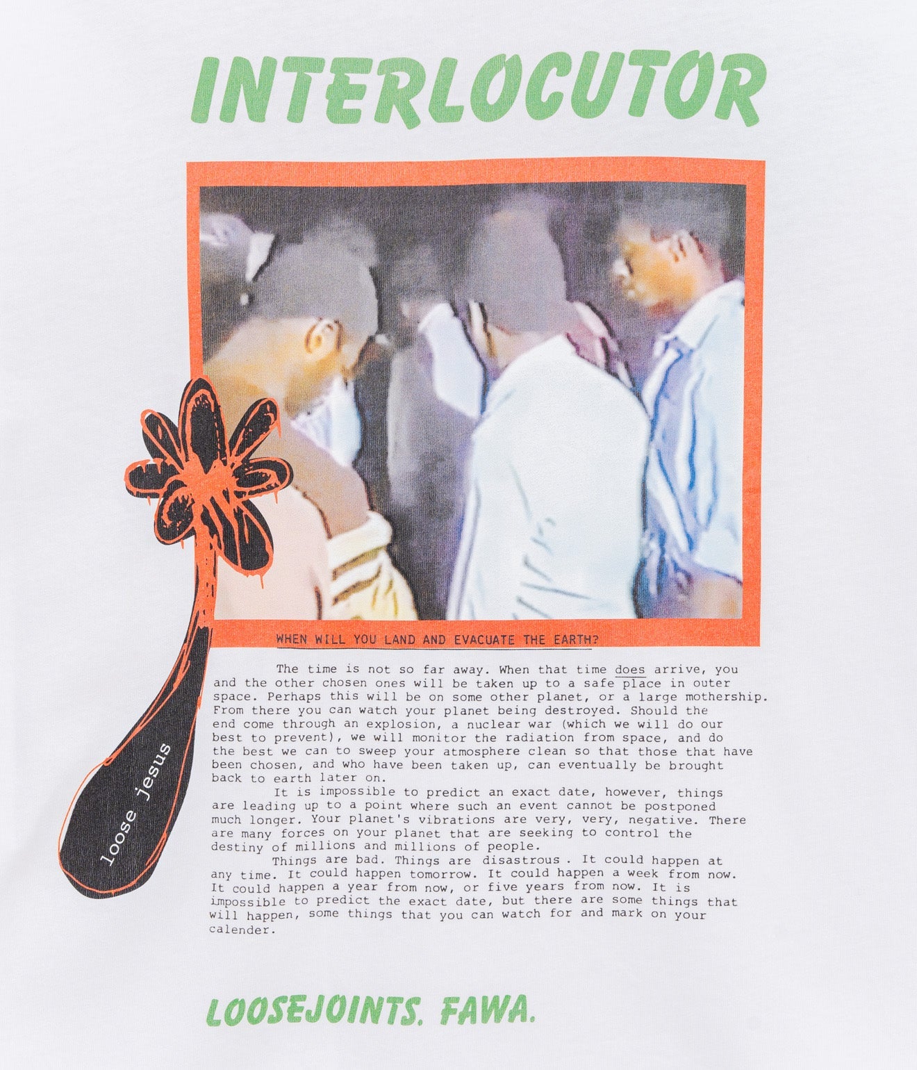 LOOSEJOINTS "CLAY ARLINGTON - 'INTERLOCUTOR' S/S TEE" - WEAREALLANIMALS