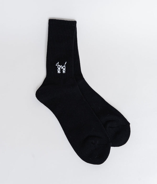 LOOSEJOINTS "JASON FOX - 'DOG' RIB SOCKS" BLK - WEAREALLANIMALS