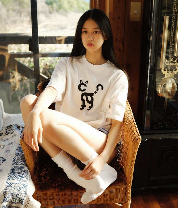 LOOSEJOINTS "JASON FOX - 'MEOW' S/S TEE" WHT - WEAREALLANIMALS