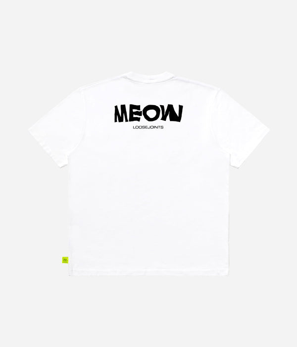 LOOSEJOINTS "JASON FOX - 'MEOW' S/S TEE" WHT - WEAREALLANIMALS
