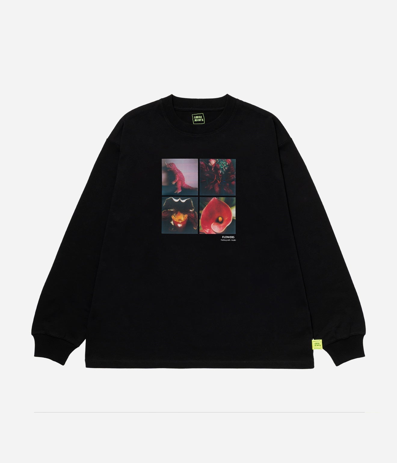 LOOSEJOINTS "NOBUYOSHI ARAKI 'FLOWERS' L/S T" BLACK - WEAREALLANIMALS