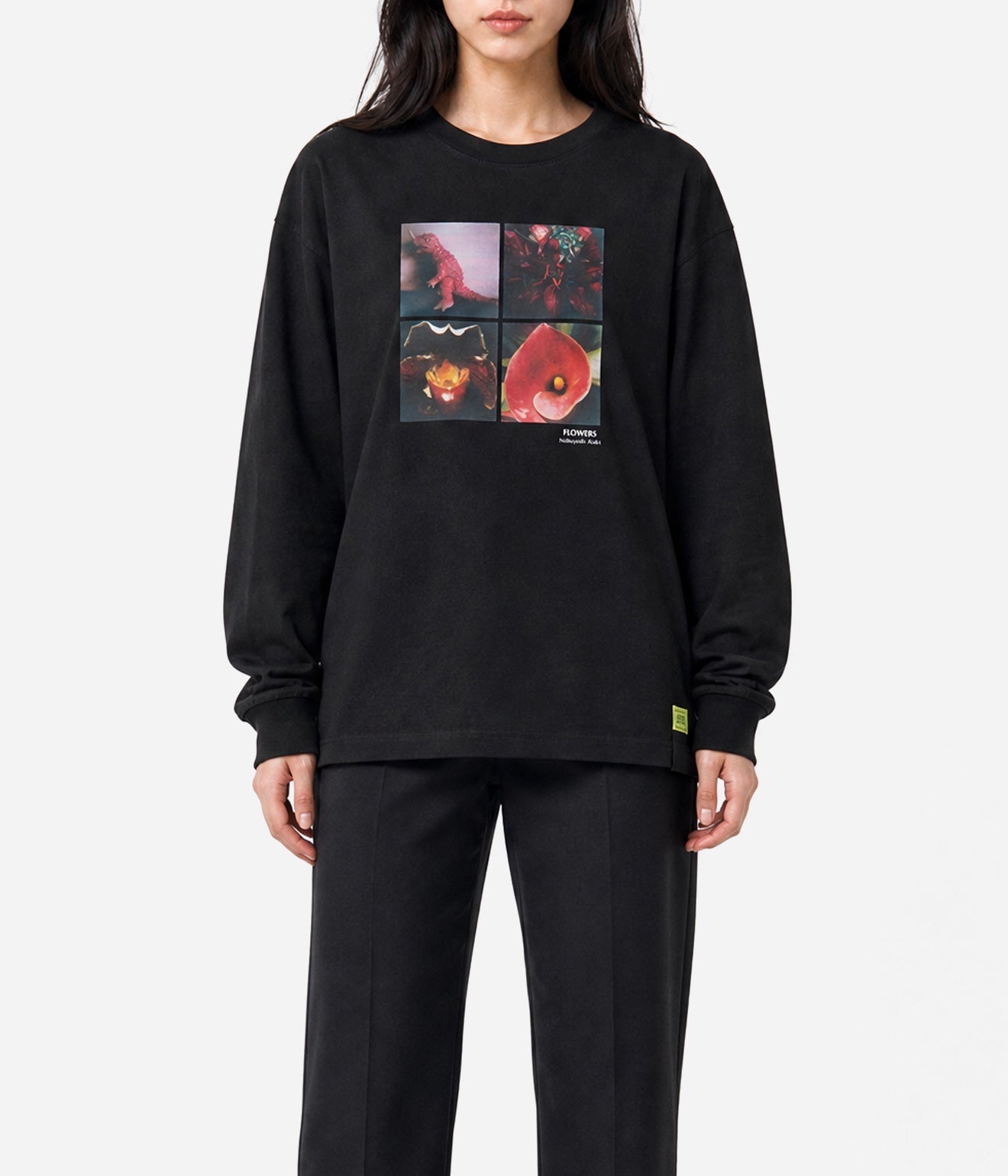 LOOSEJOINTS "NOBUYOSHI ARAKI 'FLOWERS' L/S T" BLACK - WEAREALLANIMALS