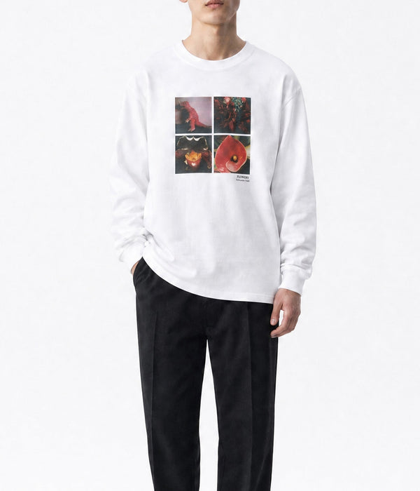 LOOSEJOINTS "NOBUYOSHI ARAKI 'FLOWERS' L/S T" WHITE - WEAREALLANIMALS