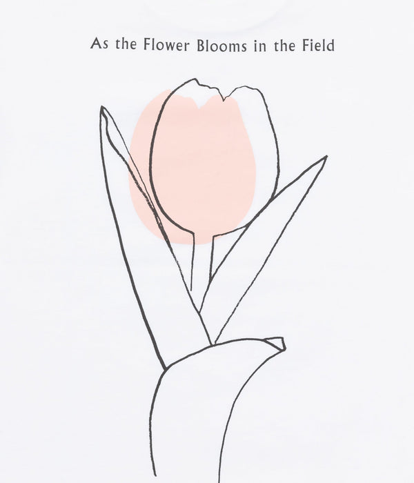 LOOSEJOINTS "NORITERU MINEZAKI - 'AS THE FLOWER BLOOM IN THE FIELD' S/S T" WHITE - WEAREALLANIMALS
