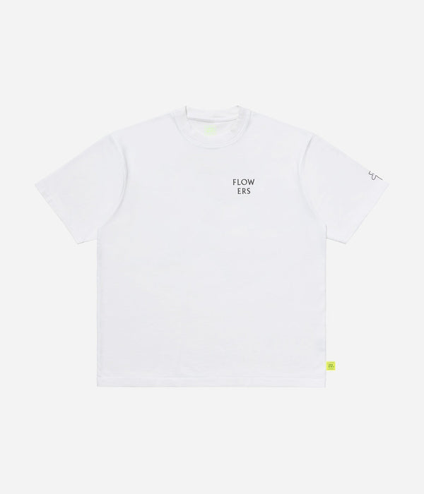 LOOSEJOINTS "NORITERU MINEZAKI - 'AS THE FLOWER BLOOM IN THE FIELD' S/S T" WHITE - WEAREALLANIMALS