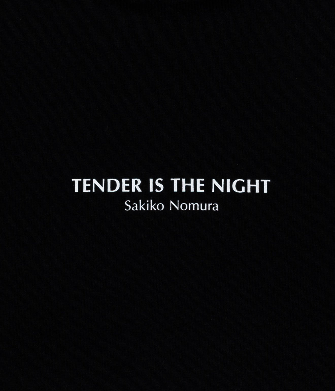 LOOSEJOINTS "SAKIKO NOMURA 'TENDER IS THE NIGHT' S/S T" BLACK - WEAREALLANIMALS