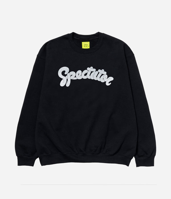 LOOSEJOINTS "SPECTATOR - 'OLD SPECTATOR LOGO' CREW NECK" BLACK - WEAREALLANIMALS