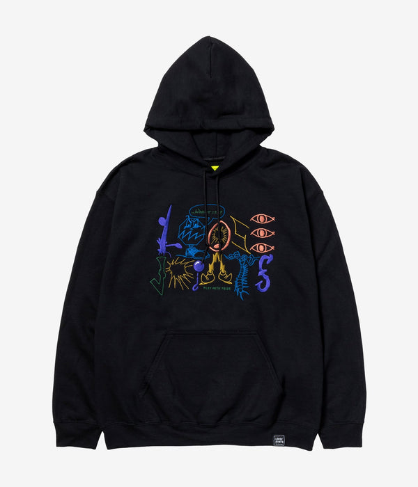 LOOSEJOINTS "STEWART ARMSTRONG - 'WHAT IT IS??' HOODIE" BLK - WEAREALLANIMALS